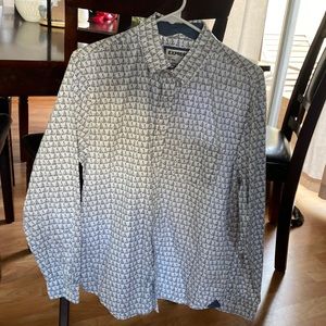 Express Slim Soft Wash Button Down Shirt